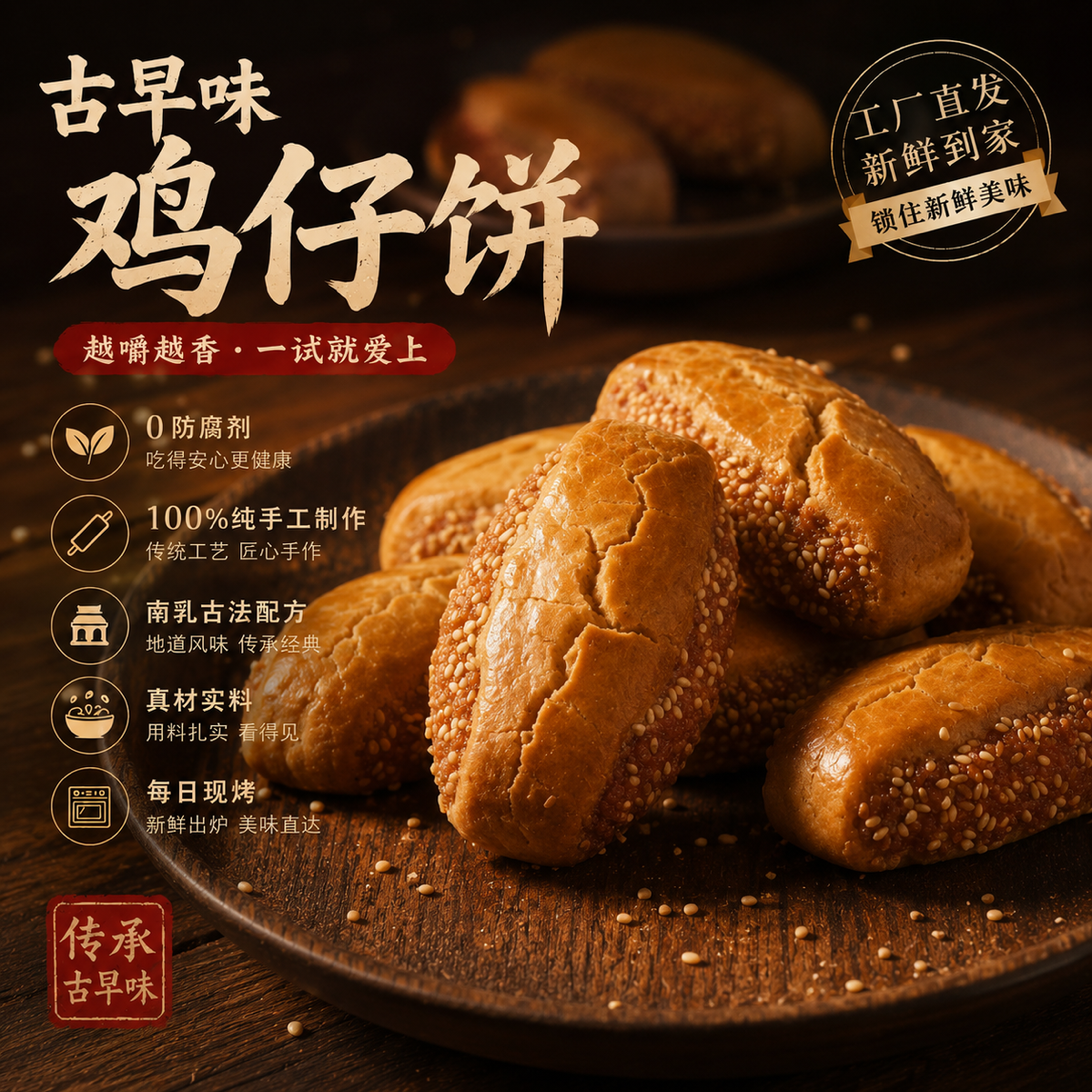 權记鸡仔饼