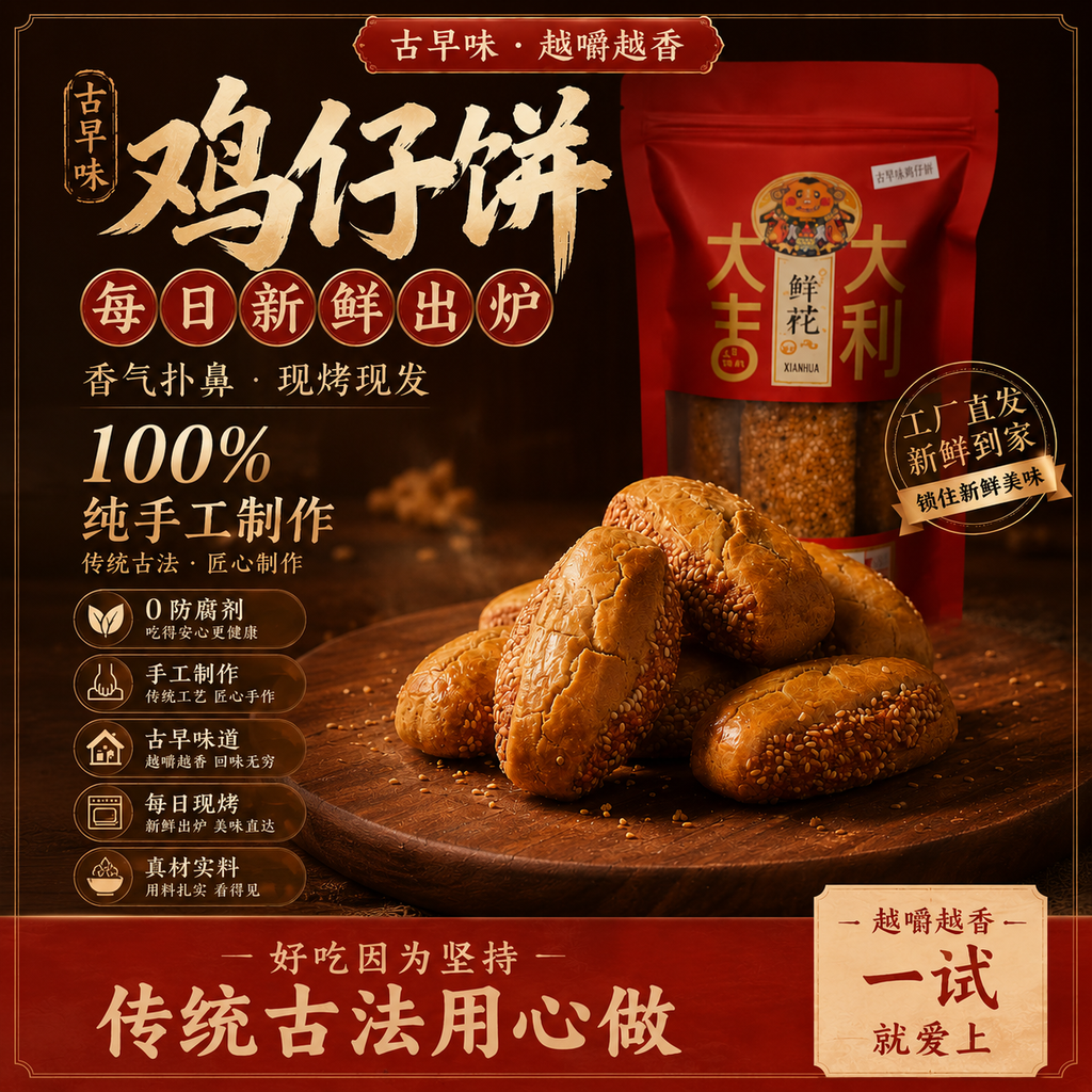 启财饼家 招牌鸡仔饼